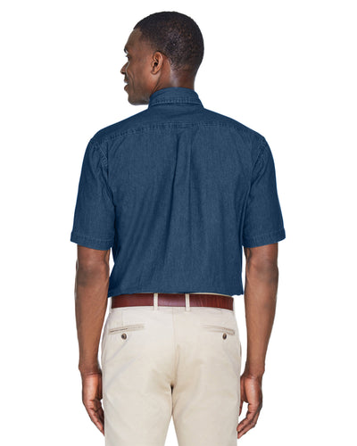 Harriton Men's 6.5 oz. Short-Sleeve Denim Shirt
