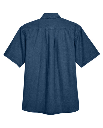 Harriton Men's 6.5 oz. Short-Sleeve Denim Shirt
