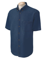 Harriton Men's 6.5 oz. Short-Sleeve Denim Shirt Harriton