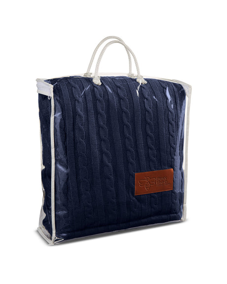 Leeman Cable Knit Sherpa Throw - Quantity 10 Leeman
