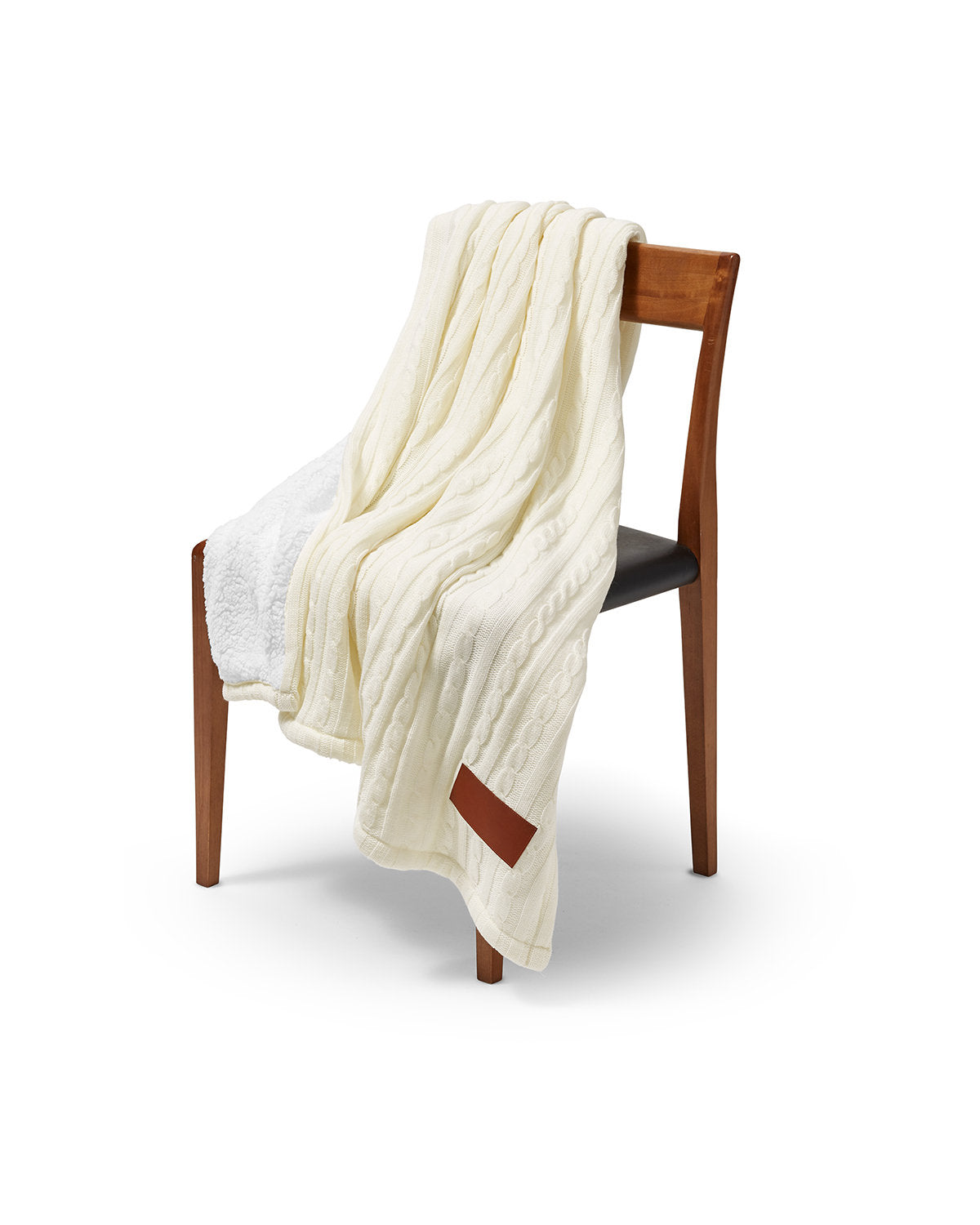 Leeman Cable Knit Sherpa Throw - Quantity 10 Leeman