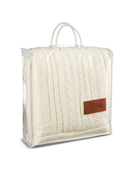 Leeman Cable Knit Sherpa Throw - Quantity 10 Leeman