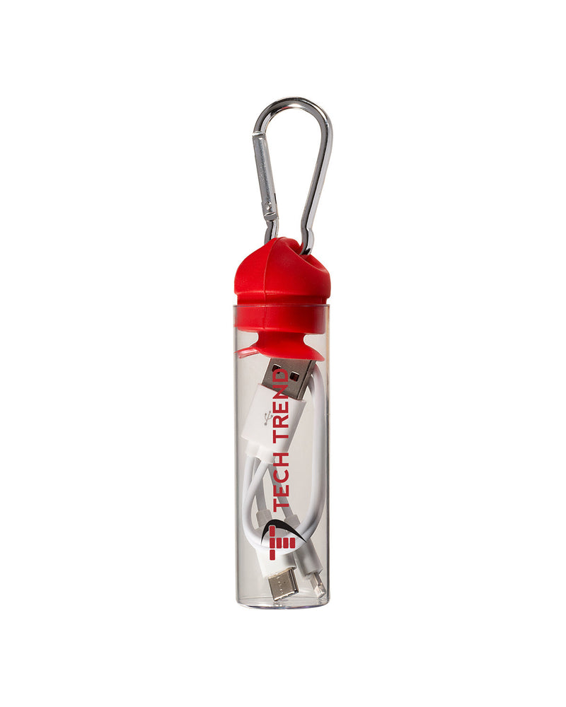 Prime Line 3-in-1 Charger Cable in Carabiner Storage Tube