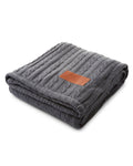 Leeman Cable Knit Sherpa Throw - Quantity 10 Leeman