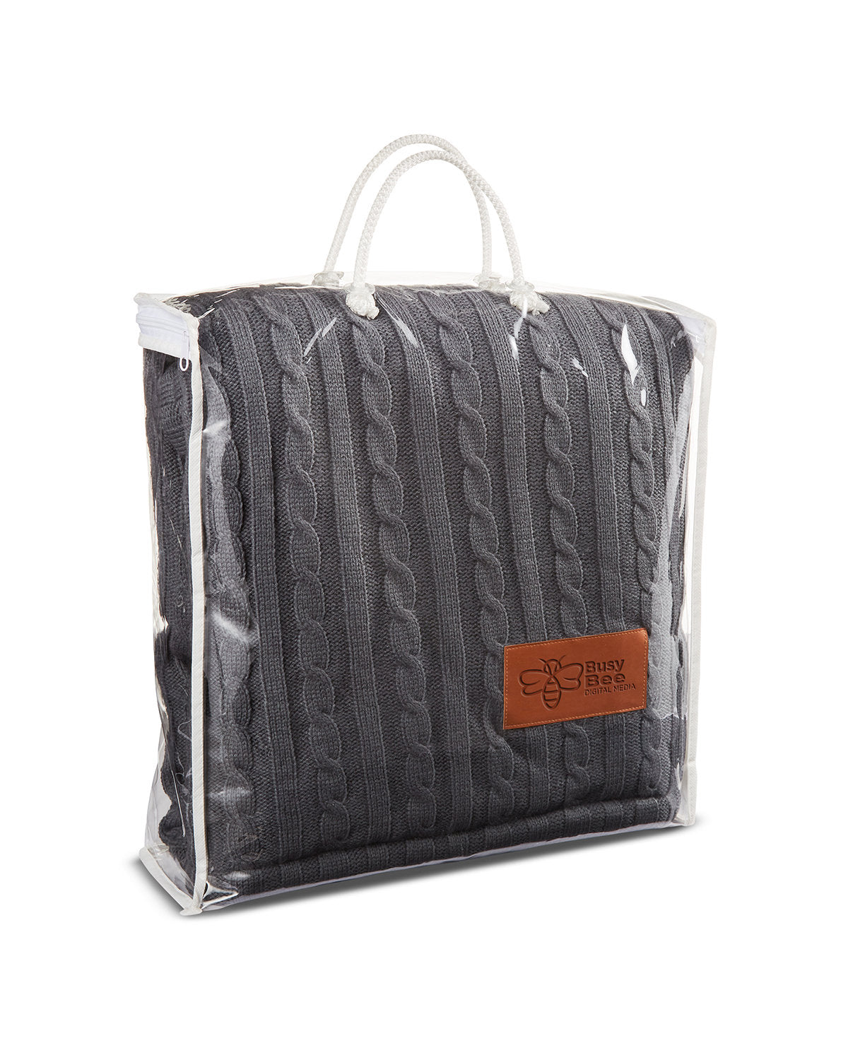 Leeman Cable Knit Sherpa Throw - Quantity 10 Leeman