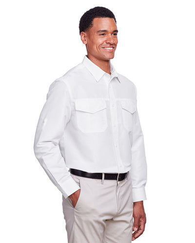 Harriton Men's Key West Long-Sleeve Performance Staff Shirt