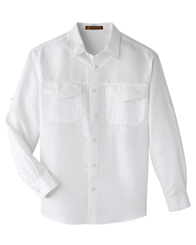 Harriton Men's Key West Long-Sleeve Performance Staff Shirt