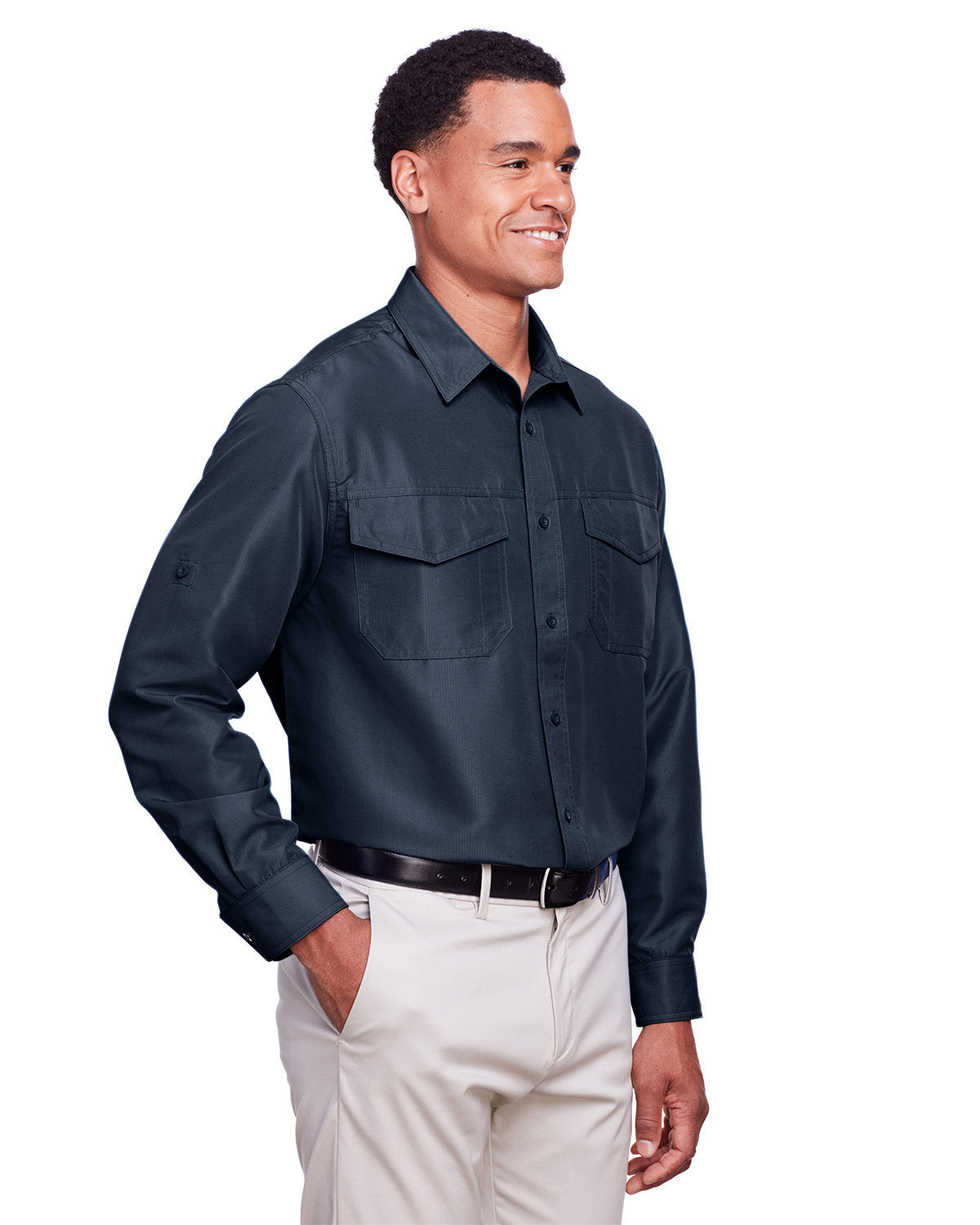 Harriton Men's Key West Long-Sleeve Performance Staff Shirt Harriton