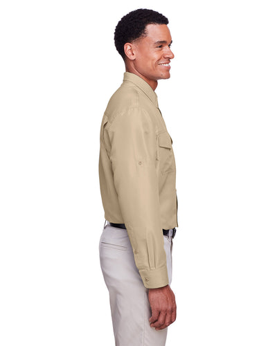 Harriton Men's Key West Long-Sleeve Performance Staff Shirt