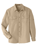 Harriton Men's Key West Long-Sleeve Performance Staff Shirt Harriton