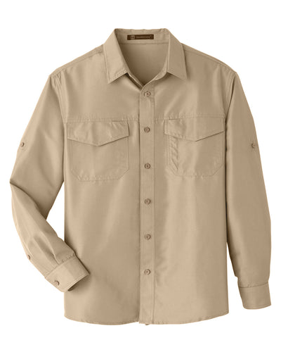 Harriton Men's Key West Long-Sleeve Performance Staff Shirt