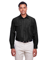 Harriton Men's Key West Long-Sleeve Performance Staff Shirt Harriton