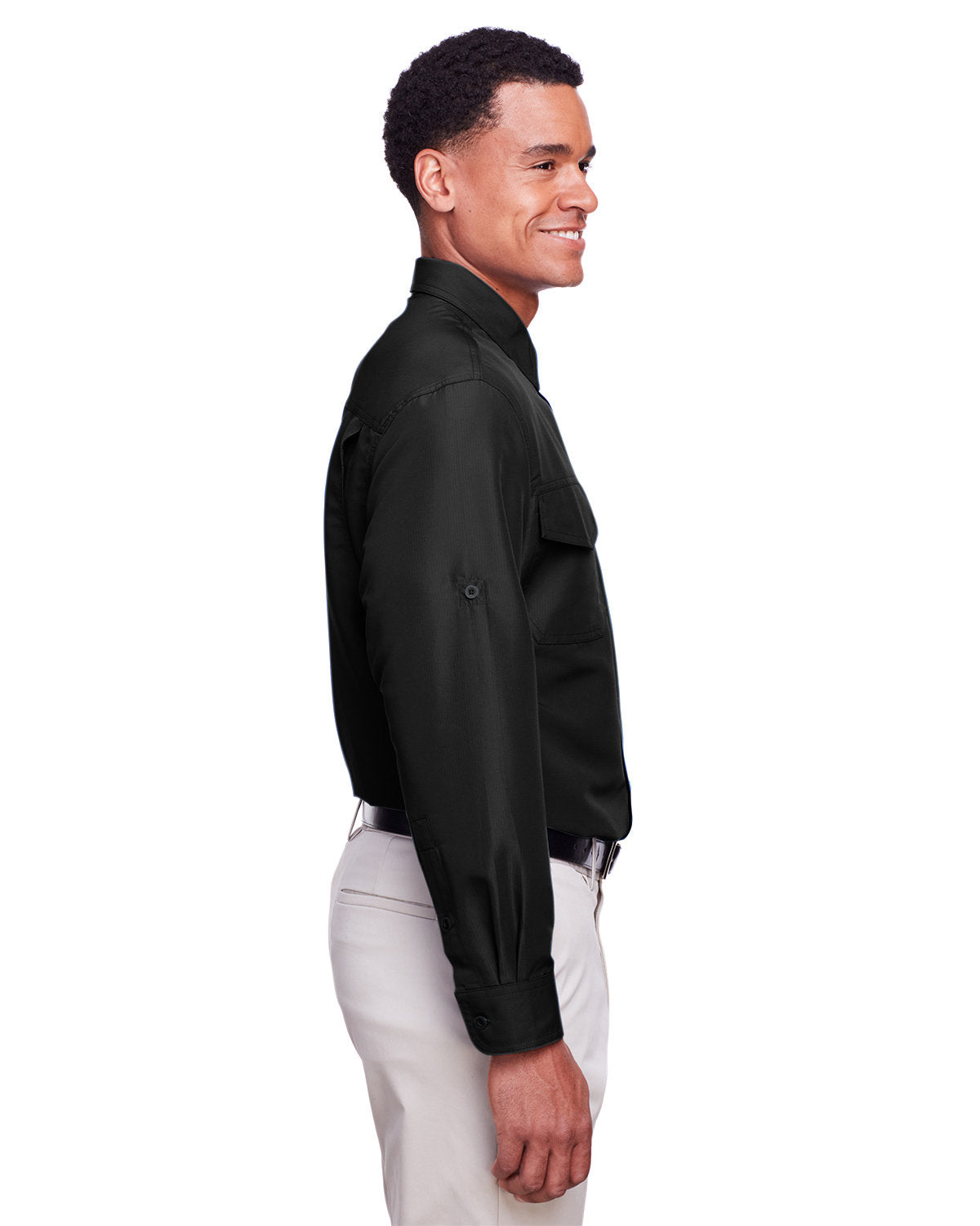 Harriton Men's Key West Long-Sleeve Performance Staff Shirt Harriton