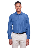 Harriton Men's Key West Long-Sleeve Performance Staff Shirt Harriton