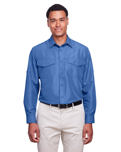 Harriton Men's Key West Long-Sleeve Performance Staff Shirt