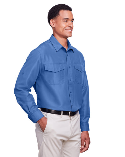 Harriton Men's Key West Long-Sleeve Performance Staff Shirt