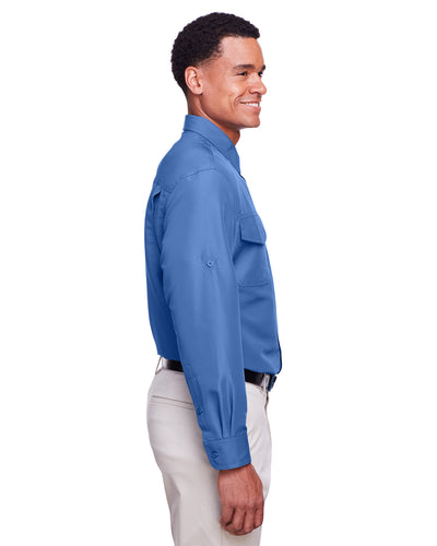 Harriton Men's Key West Long-Sleeve Performance Staff Shirt