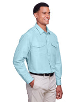Harriton Men's Key West Long-Sleeve Performance Staff Shirt Harriton