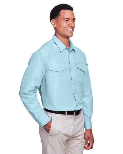 Harriton Men's Key West Long-Sleeve Performance Staff Shirt