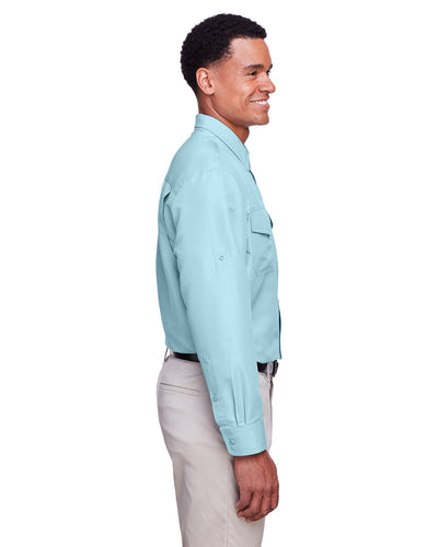 Harriton Men's Key West Long-Sleeve Performance Staff Shirt