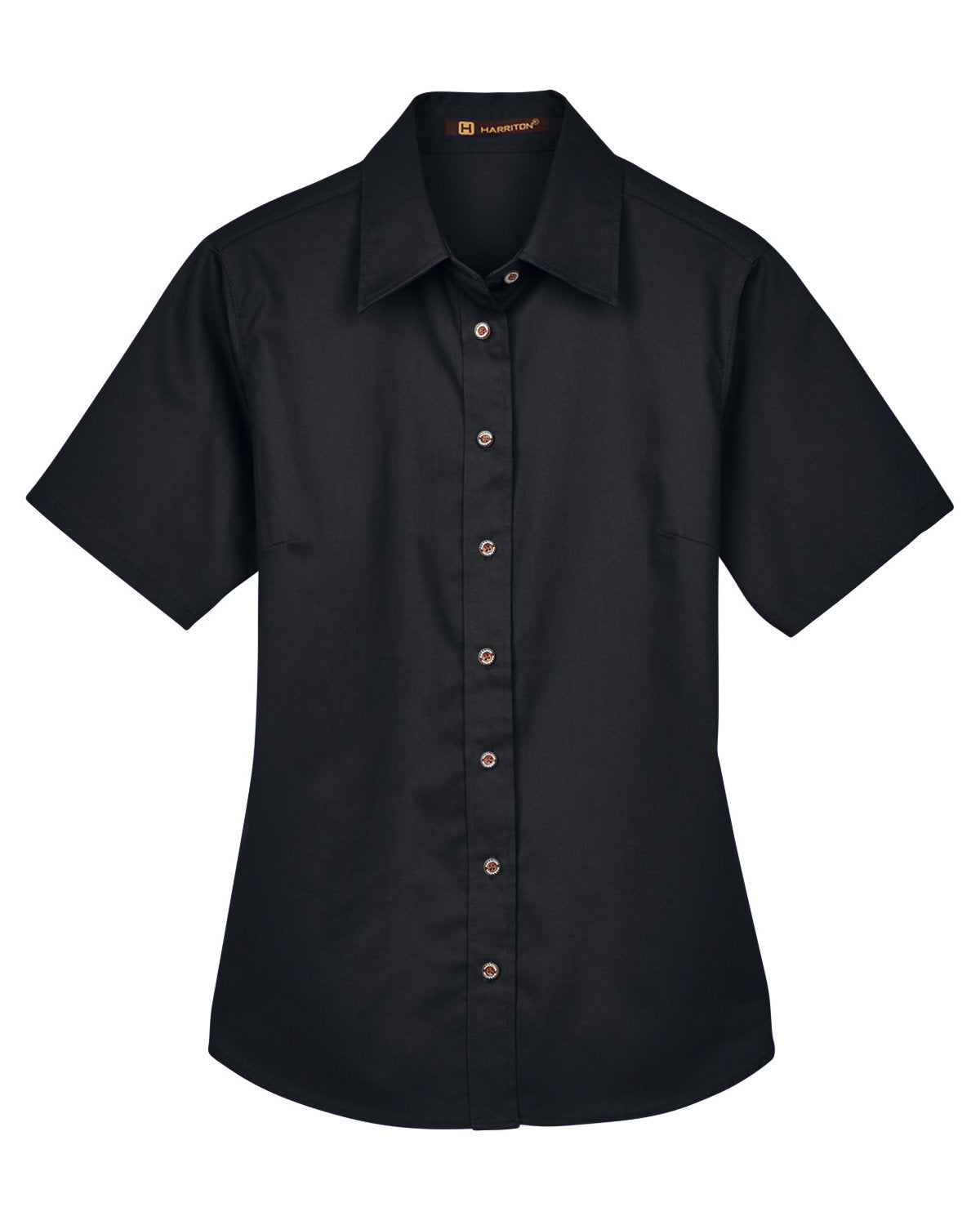Harriton Ladies' Easy Blend™ Short-Sleeve Twill Shirt with Stain-Release Harriton