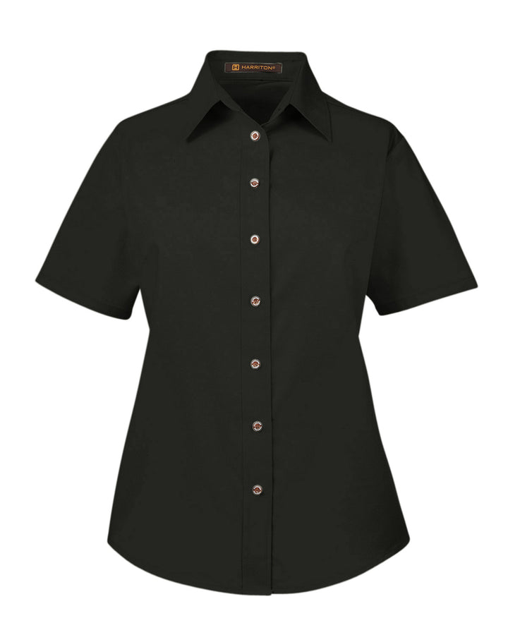 Harriton Ladies' Easy Blend™ Short-Sleeve Twill Shirt with Stain-Release Harriton