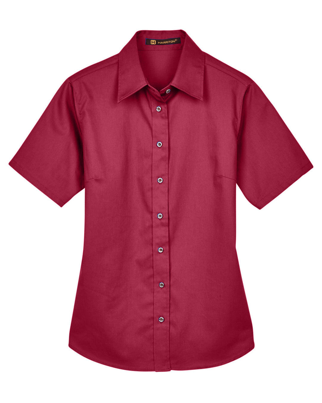 Harriton Ladies' Easy Blend™ Short-Sleeve Twill Shirt with Stain-Release Harriton