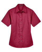 Harriton Ladies' Easy Blend™ Short-Sleeve Twill Shirt with Stain-Release Harriton