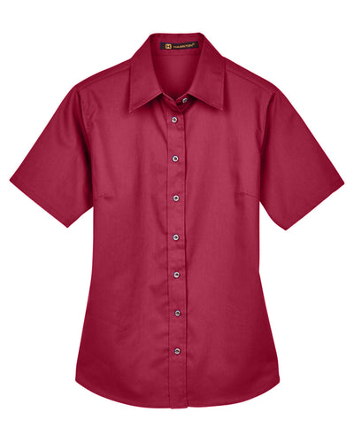 Harriton Ladies' Easy Blend™ Short-Sleeve Twill Shirt with Stain-Release