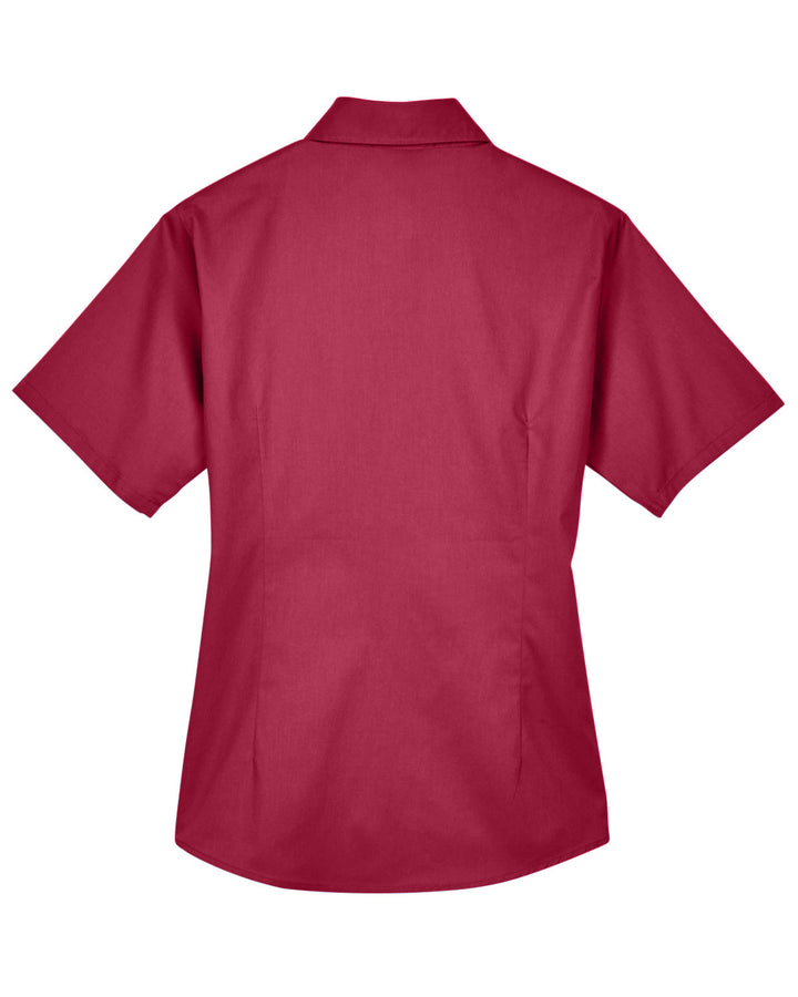 Harriton Ladies' Easy Blend™ Short-Sleeve Twill Shirt with Stain-Release Harriton