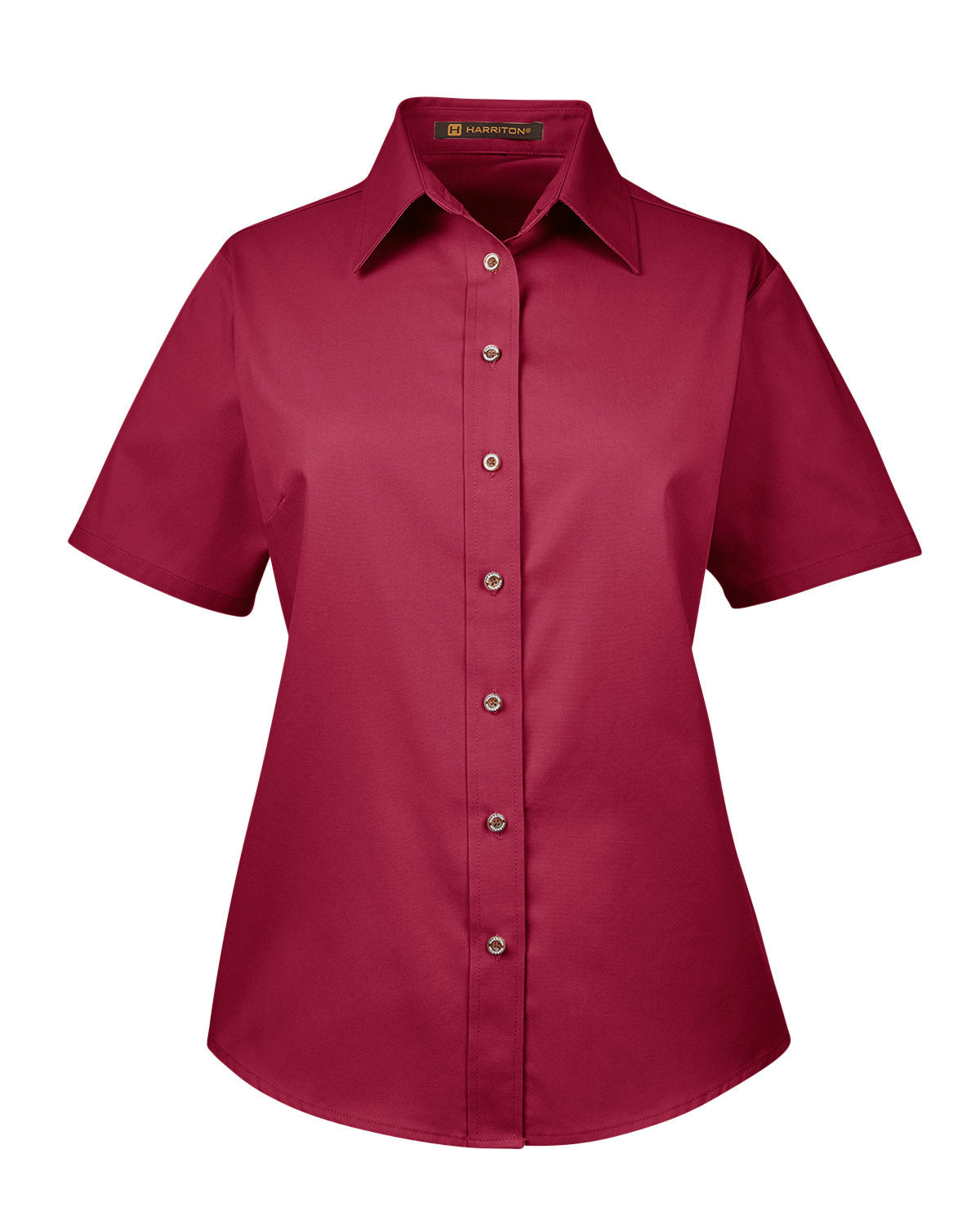 Harriton Ladies' Easy Blend™ Short-Sleeve Twill Shirt with Stain-Release Harriton