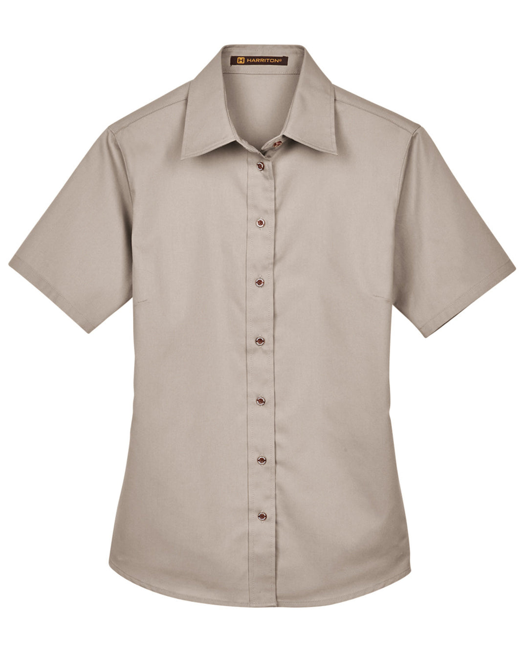 Harriton Ladies' Easy Blend™ Short-Sleeve Twill Shirt with Stain-Release Harriton