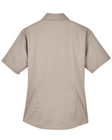 Harriton Ladies' Easy Blend™ Short-Sleeve Twill Shirt with Stain-Release Harriton