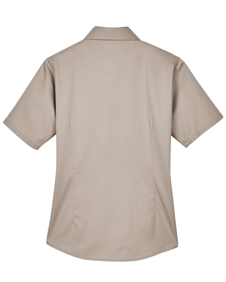 Harriton Ladies' Easy Blend™ Short-Sleeve Twill Shirt with Stain-Release Harriton