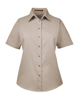 Harriton Ladies' Easy Blend™ Short-Sleeve Twill Shirt with Stain-Release Harriton