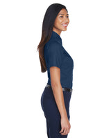 Harriton Ladies' Easy Blend™ Short-Sleeve Twill Shirt with Stain-Release Harriton