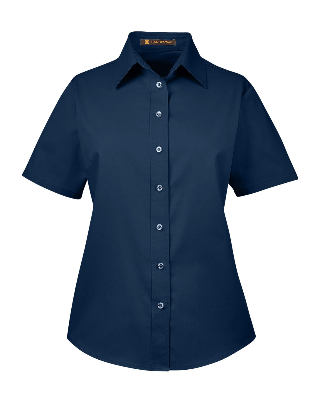 Harriton Ladies' Easy Blend™ Short-Sleeve Twill Shirt with Stain-Release Harriton