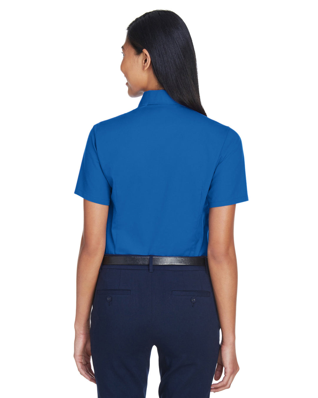 Harriton Ladies' Easy Blend™ Short-Sleeve Twill Shirt with Stain-Release Harriton