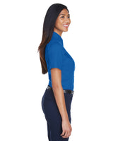 Harriton Ladies' Easy Blend™ Short-Sleeve Twill Shirt with Stain-Release Harriton