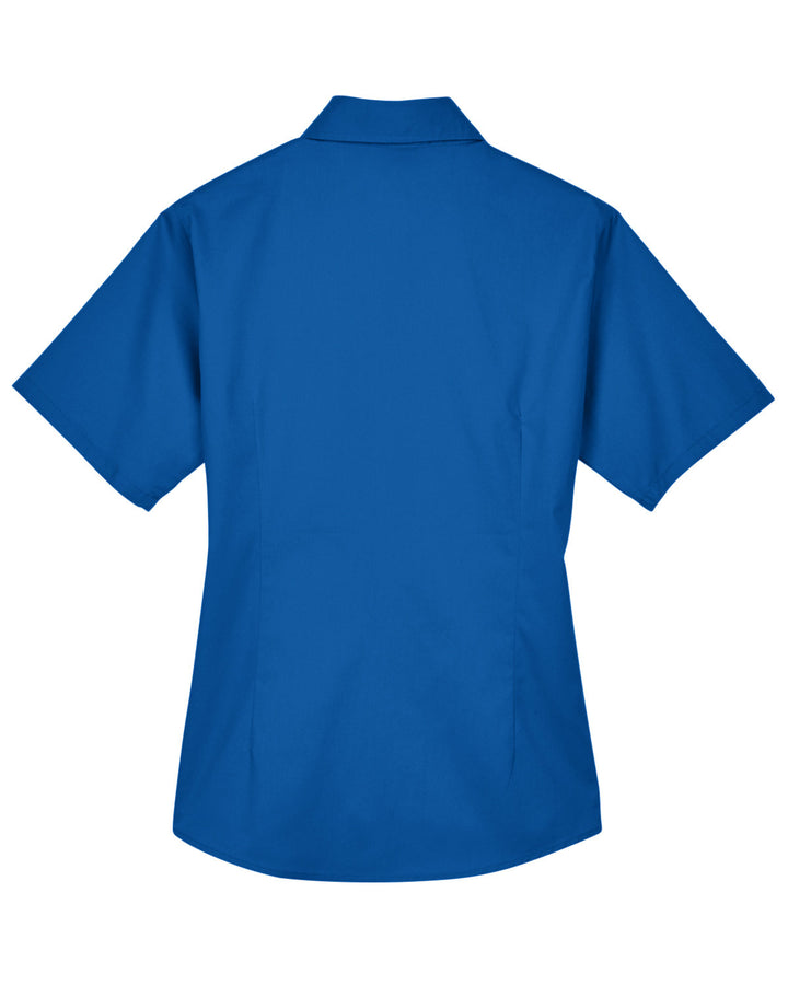 Harriton Ladies' Easy Blend™ Short-Sleeve Twill Shirt with Stain-Release Harriton