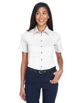 Harriton Ladies' Easy Blend™ Short-Sleeve Twill Shirt with Stain-Release Harriton