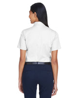Harriton Ladies' Easy Blend™ Short-Sleeve Twill Shirt with Stain-Release Harriton