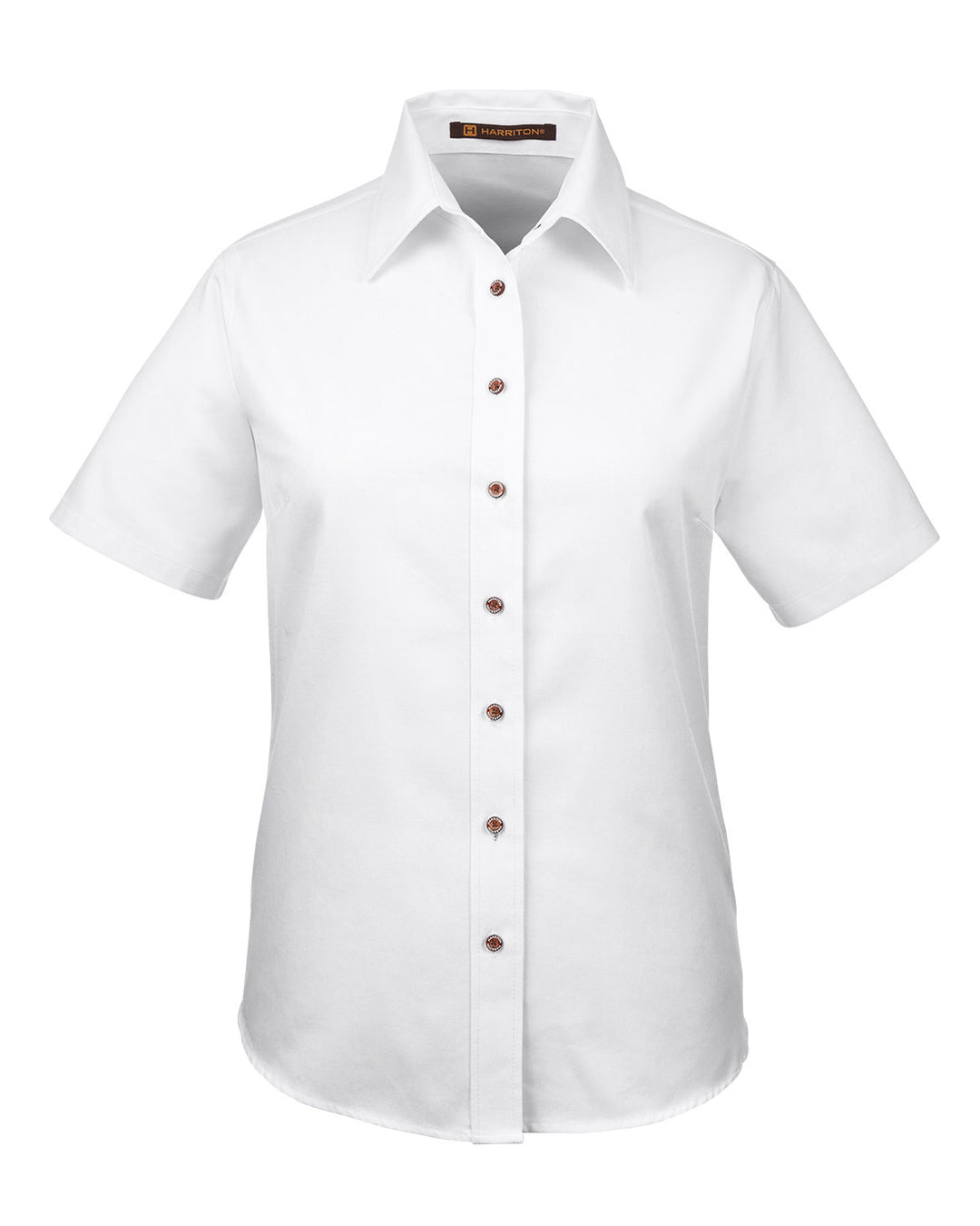 Harriton Ladies' Easy Blend™ Short-Sleeve Twill Shirt with Stain-Release Harriton