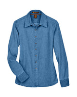 Harriton Ladies' 6.5 oz. Long-Sleeve Denim Shirt Harriton