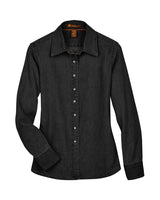 Harriton Ladies' 6.5 oz. Long-Sleeve Denim Shirt Harriton