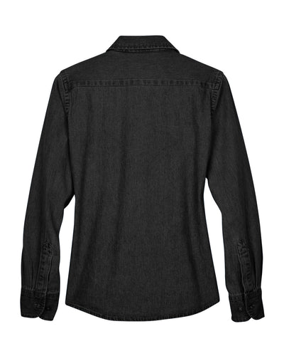 Harriton Ladies' 6.5 oz. Long-Sleeve Denim Shirt