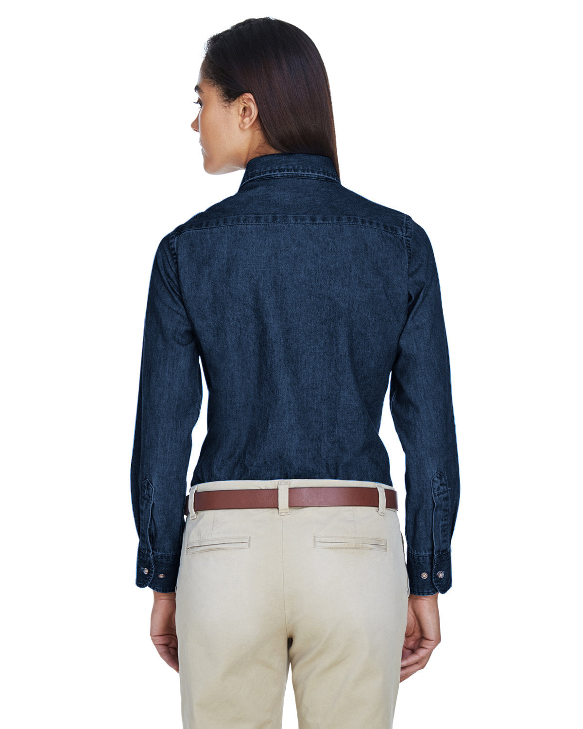 Harriton Ladies' 6.5 oz. Long-Sleeve Denim Shirt Harriton