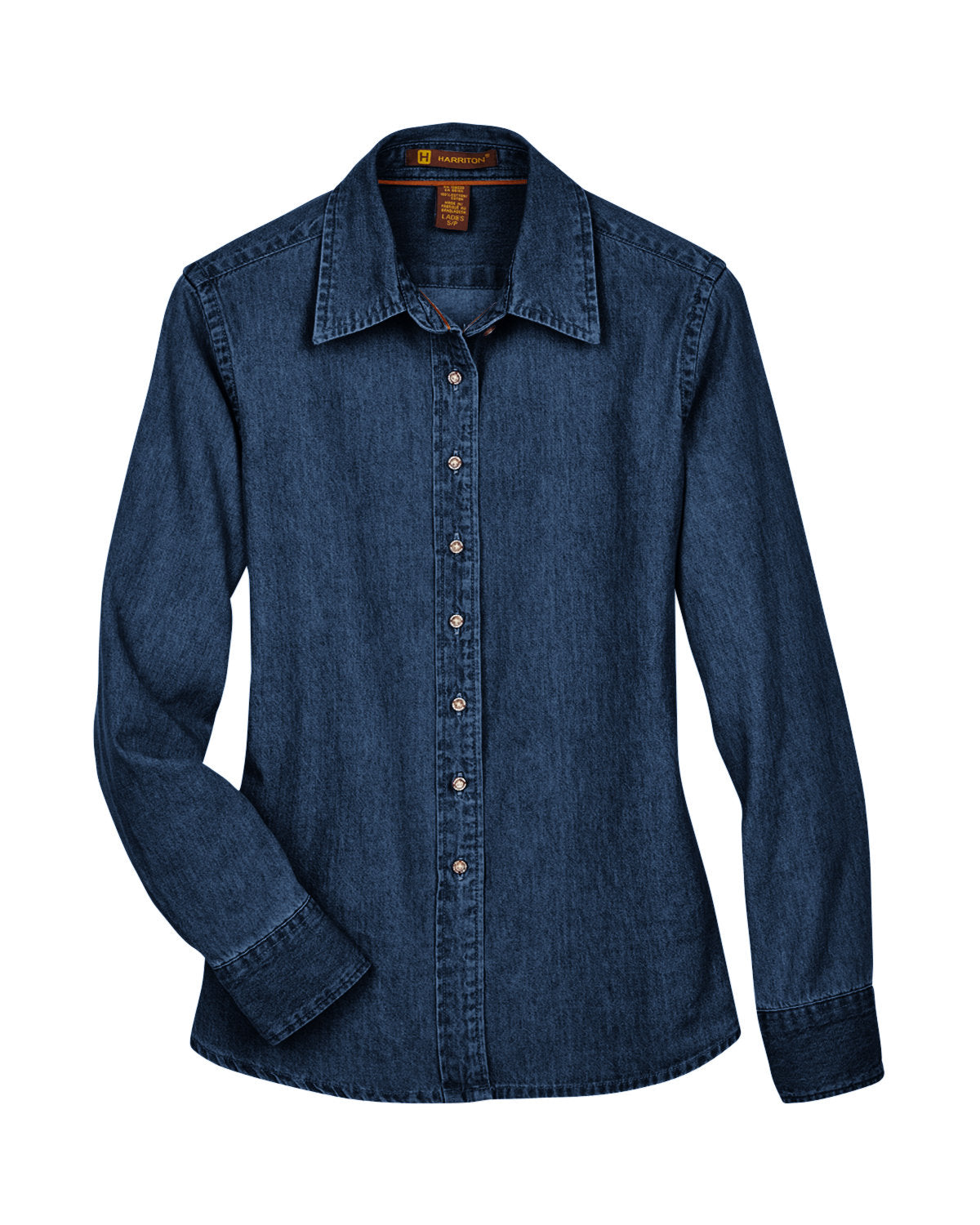Harriton Ladies' 6.5 oz. Long-Sleeve Denim Shirt Harriton