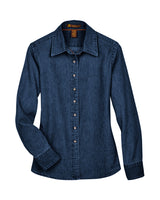 Harriton Ladies' 6.5 oz. Long-Sleeve Denim Shirt Harriton
