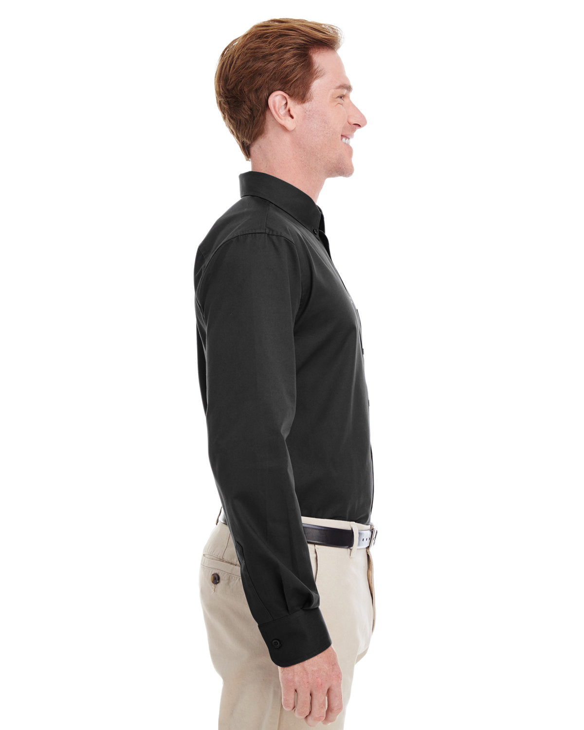 Harriton Men's Tall Foundation 100% Cotton Long-Sleeve Twill Shirt with Teflon™ Harriton